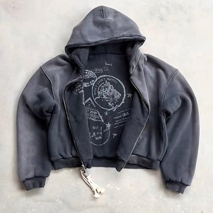 Reversible Multicolor Thermal Hoodie