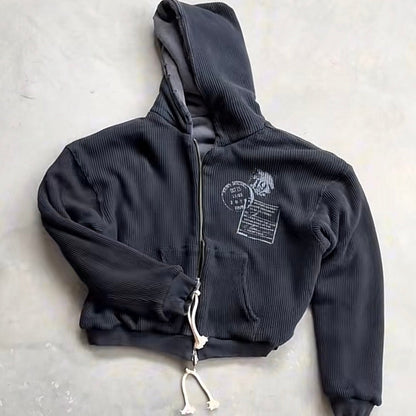 Reversible Multicolor Thermal Hoodie